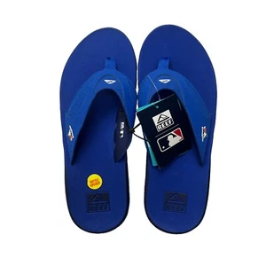 Reef Herren Flip Flops X MLB Bluejays Größe 12 Flaschenöffner Neu mit Etikett blau - Bild 1 von 6