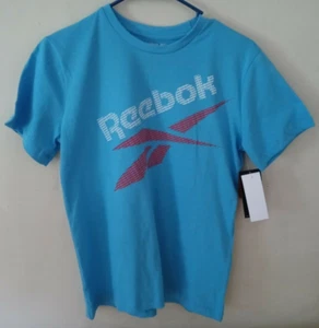 Reebok Boys Always Blue Logo Printed Shirt/NWT/Size L or 14/16 - Picture 1 of 9