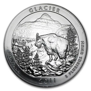 Glaciar America the Beautiful Montana 2011 5 oz plata .999 - Imagen 1 de 3