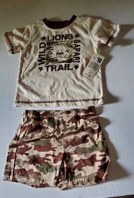 Fisher Price Baby Boy's Brown T Shirt And Camo Shorts**NWT**Size 18 Mo** - Image 1 of 4