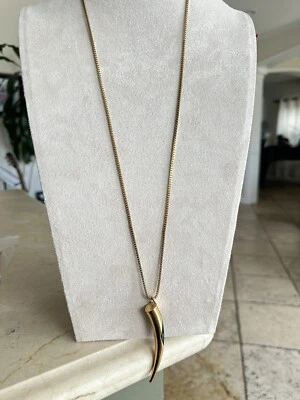 "Collar de cuerno con incrustaciones de tono dorado de 30"" de largo Vince Camuto" Foto 1 de 4