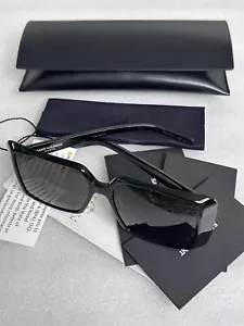 New SAINT LAURENT SL 451 001 Sunglasses Black 56-16-140 Gray Lens SL451 - Picture 1 of 7