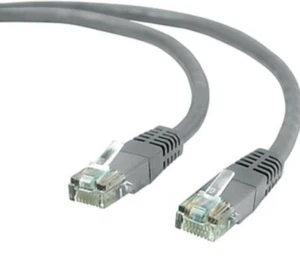 Cat5e Ethernet Patch Cable RJ45 Stranded 350Mhz Wire 24AWG 3ft Gray - Picture 1 of 2