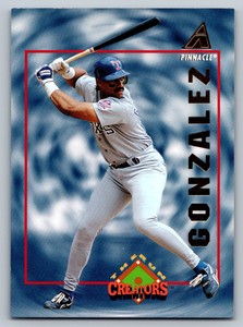 1994 Pinnacle RC7 Juan Gonzalez Texas Rangers      Run Creators
