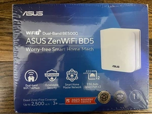 ASUS ZenWiFi BD5 Dual-Band WiFi 7 Mesh 5000 Mbps 2500 sq.ft (1PK) – Brand New - Picture 1 of 3