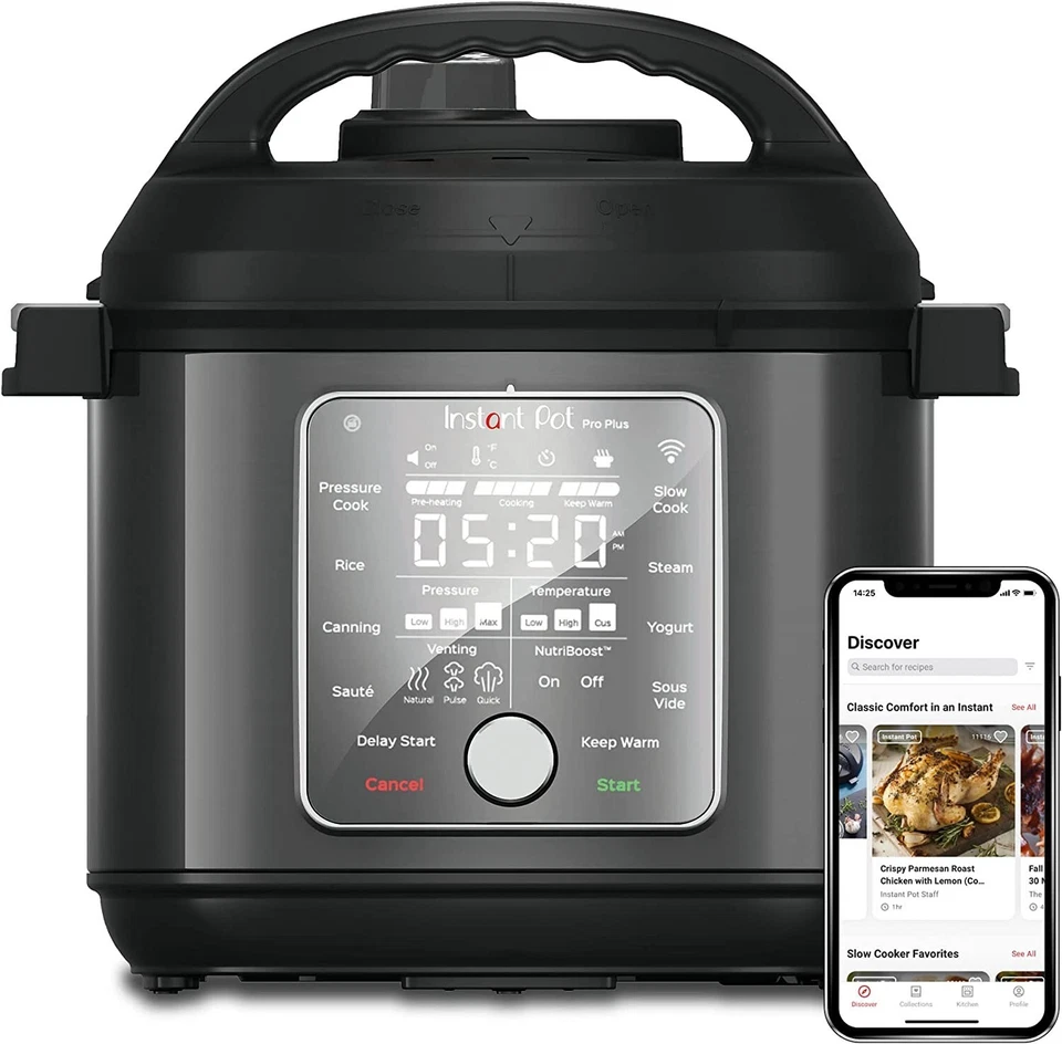 Instant Pot Pro 6Qt Smart 10-in-1 WLAN Multikocher - Schwarz - Bild 1 von 1