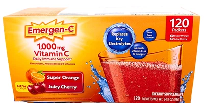 Cristales Emergen-C Naranja Cereza 1000mg Vitamina C 120 unidades Foto 1 de 4