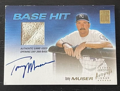 2001 01 Topps Base Hit Tony Muser Game Used Autograph Auto - RARE Auto! BH25 - Image 1 of 2