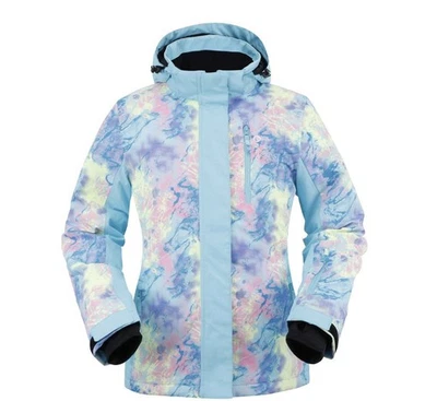 Casaco de esqui Andorra Gear tamanho pequeno azul caminhada impermeável tingimento isolado - Imagem 1 de 4