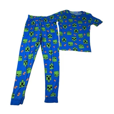 Set 2 Piece - Minecraft Pajamas Size 12 kids 100% Cotton - Image 1 of 3