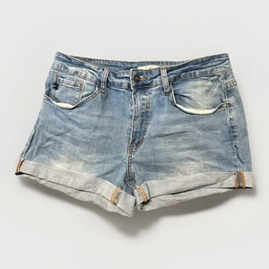 Kancan Jeans Woman’s Size 13/30 Mid-Rise Cuffed Denim Shorts 30x3 - Picture 1 of 6