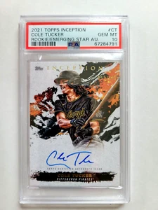 2021 Topps Inception ROOKI/Emerging Star Auto #RESACT Cole Tucker 53/200 PSA 10 - Picture 1 of 3