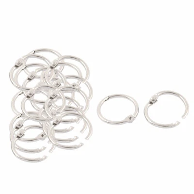 Libro Oficina Metal Hoja Suelta Encuadernador Bisagra Snap Anillo Llavero 32mm Diámetro Interior 20 un. Foto 1 de 4