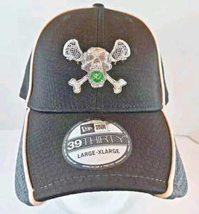 39 Thirty schwarz grau Skull Crossed Lacrosse Sticks grün 315 tailliert Cap Gr. L/XL - Bild 1 von 6
