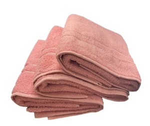 3 New Old Stock Vtg MARTEX Marquis Bath Towel USA English Rose Pink 100% Cotton - Picture 1 of 5