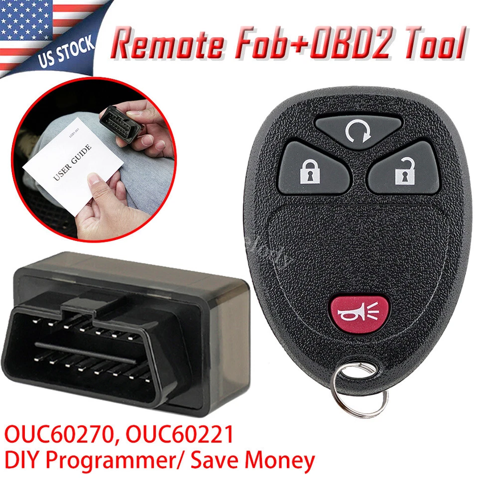 Брелок дистанционный брелок 4 кнопки + программатор для GMC Sierra Yukon XL 1500 2500 2011-2014 - Изображение 1 из 4