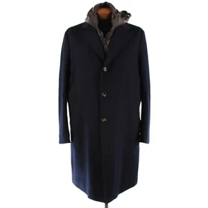 Kired Kiton NWT Palo Wool Jacket w Removable Hood & Bib Size 54 (XL US) In Blue - Picture 1 of 17