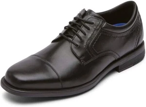 NUEVO EN CAJA Hermosos Zapatos de Diseñador ROCKPORT Para Hombre Isaac Puntera Negra 8W - Imagen 1 de 5
