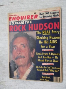 NATIONAL ENQUIRER MAGAZINE AUG 13, 1995 ROCK HUDSON AIDS & LINDA EVANS DYNASTY - Imagen 1 de 2