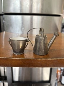 Godinger Silver Co. Minature Bucket 1.4” And Watering Pot 3” Set - Picture 1 of 5