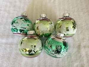 5er Set Christopher Radko Shiny Brite Ornamente - Bild 1 von 2