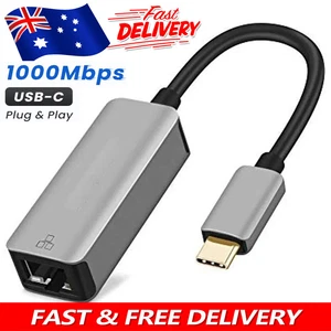 USB 2.0 A Network Adapter RJ45 USB-C Ethernet Adapter 100Mbps for Macs windows - Picture 1 of 12