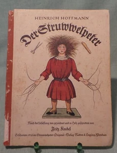 Altes Kinder Buch  Bilderbuch Der Struwwelpeter Heinrich Hoffmann 1938 original - Bild 1 von 6