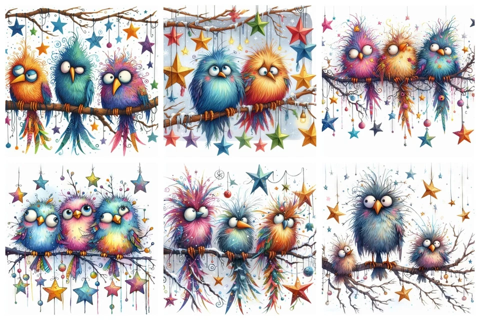 DAZZLING ACE DESIGNS STARRY BIRDS Tarjetería Tarjetas Toppers Álbum de Recortes Etiquetas Papel Artesanía