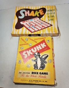 Vintage Schaper USA Skunk Exciting Dice Game and Shake Bingo Dice Action Game - Picture 1 of 23