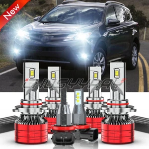 For 2013 2014 2015 Toyota RAV4 Combo LED Headlight Hi/Low + Fog Light Bulbs Kit - Foto 1 di 16