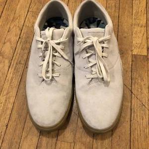 Men's Shoes Diamond Supply Co LaFayette Sneakers Skateboard Suede White SZ 10.5 - Picture 1 of 7