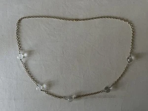 Goldfarbene Bettelkette mit 5 runden facettierten Glaskugeln 25 $ - Bild 1 von 1