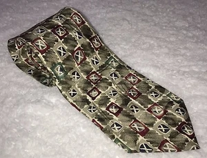 Structure Le Collection 100% Silk Multi-Color Geometric Neck Tie - Picture 1 of 6