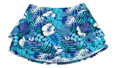 Coolibar Baycrest плавать юбка размер маленький цветочный синий UPF 50 круиз отпуск бассейн - Изображение 1 из 4