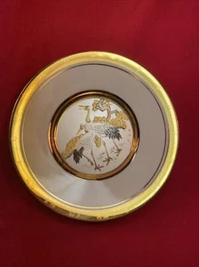 Pine and Crane New Years Day First Edition Plate by Chokin, Hamilton Collection - Picture 1 of 10