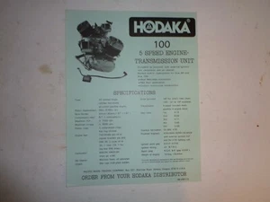Hodaka 100cc 5 Speed Engine-Transmission Original Brochure - Picture 1 of 2