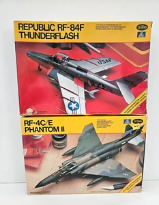 2X LOT 1/72 TESTORS/ ITALERI RF-84F THUNDERFLASH + RF-4C/E PHANTOM II MODEL KITS - Picture 1 of 3