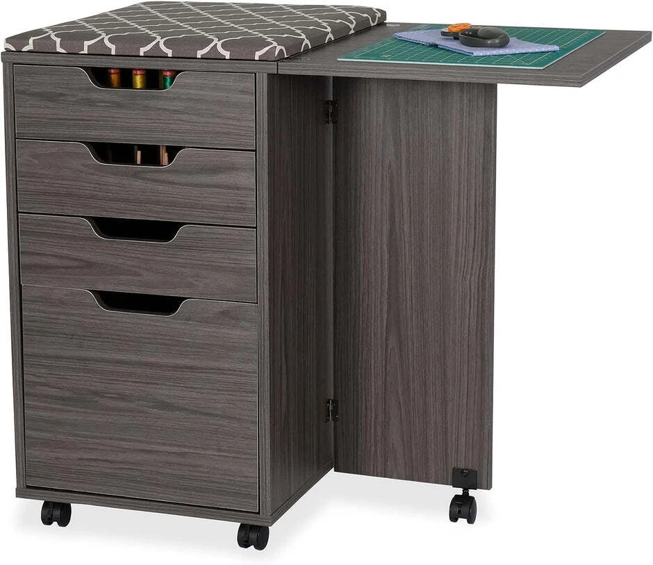 Arrow Sewing Kangaroo Kiwi Sewing Embroidery Cabinet With Wheels Ash White K7111