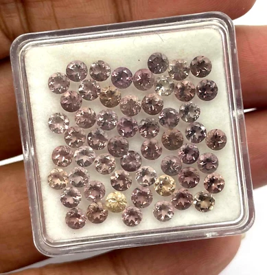 Natural Scapolite Round Cut Loose Gemstone Lot 84 Pcs 3.50 MM 14 CT - Image 1 of 4