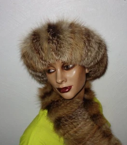 Fox Fur Headband Real Fur Hat Hairband Red Fox Fur Collar Red Fox Scarf - Picture 1 of 4