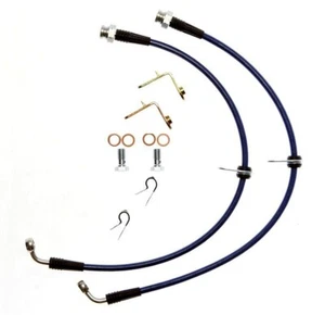 2005-2014 Mustang  Stifflers Stainless Steel Front Brake Hose Kit USA Made - Picture 1 of 19