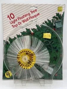 Topper de árbol de Navidad retro vintage 10 luces luces intermitentes multicolores - Imagen 1 de 7