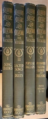 1918 MODERN MUSIC AND MUSICIANS FOR VOCALISTS Vol 1, III, V, VI (lot of 4) - Image 1 of 4