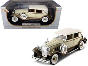 1930 Packard Brewster Tan and Coffee Brown 1/18 Diecast Model Car by Signature M - Picture 1 of 1
