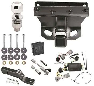 Trailer Tow Hitch For 06-10 Jeep Commander Deluxe Package Wiring 2" Ball + Lock - Picture 1 of 8