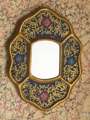 Handmade Peruvian mirror, Spanish colonial baroque, Cuzco Cover