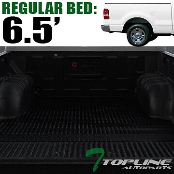 Topline For 2004-2014 Ford F150 6.5 Feet Rubber Truck Bed Trunk Mat Liners - Blk Foto 1 de 2
