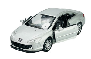 WELLY PEUGEOT 407 COUPE SILVER 1:34 DIE CAST METAL MODEL NEW IN BOX 