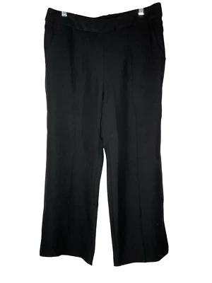 Isaac Mizrahi Live! Trouser Pants Forever Twill Pull-on A612245 Black Petite 12 - Image 1 of 4
