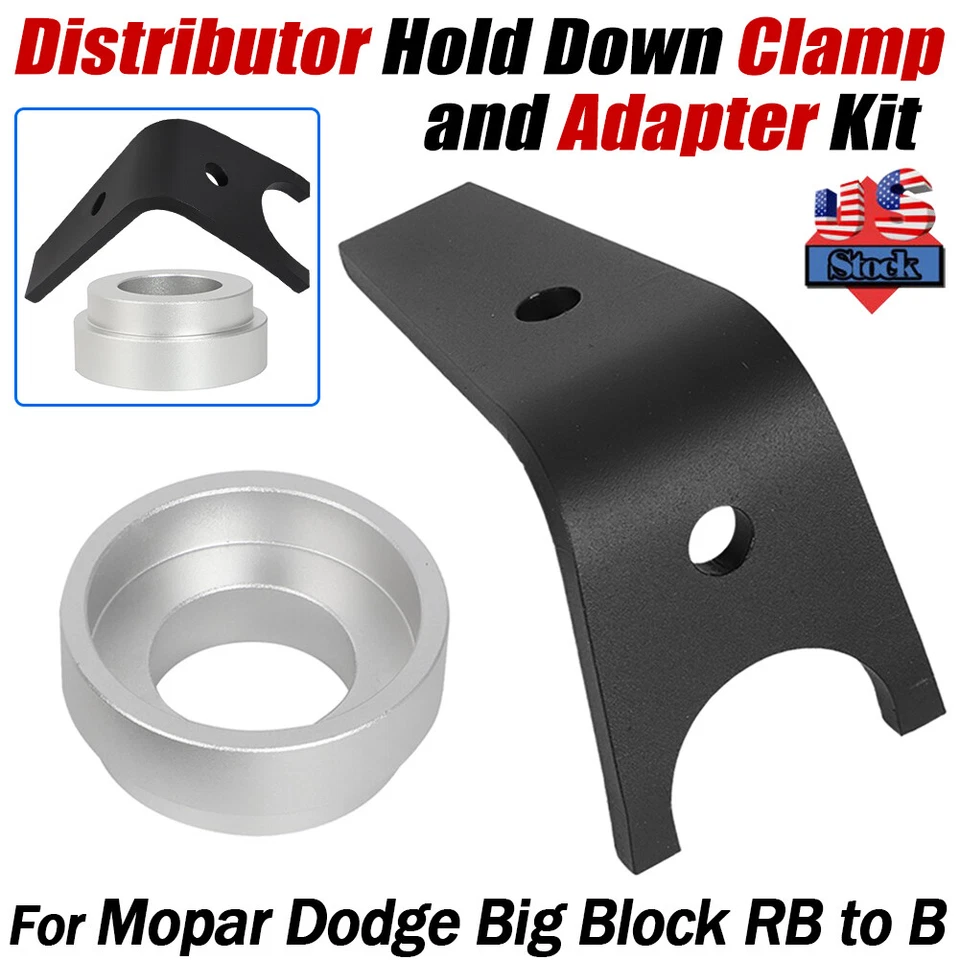 Adaptador de distribuidor para Dodge Big Block 383 440 RB a B + abrazadera Billet aluminio Foto 1 de 4